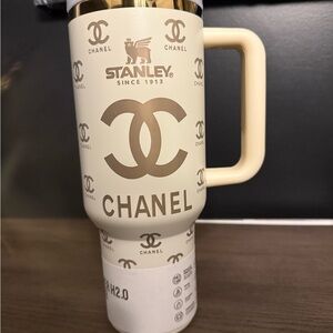 Stanley CHANEL Cream and Gold Travel Mug